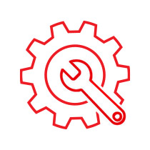 gear-tool-red Ozubené koleso s kľúčom