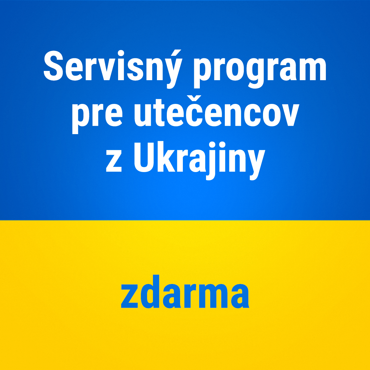 Servisný program pre utečencov z Ukrajiny zdarma