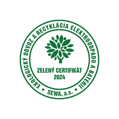 Zelený certifikát SEWA